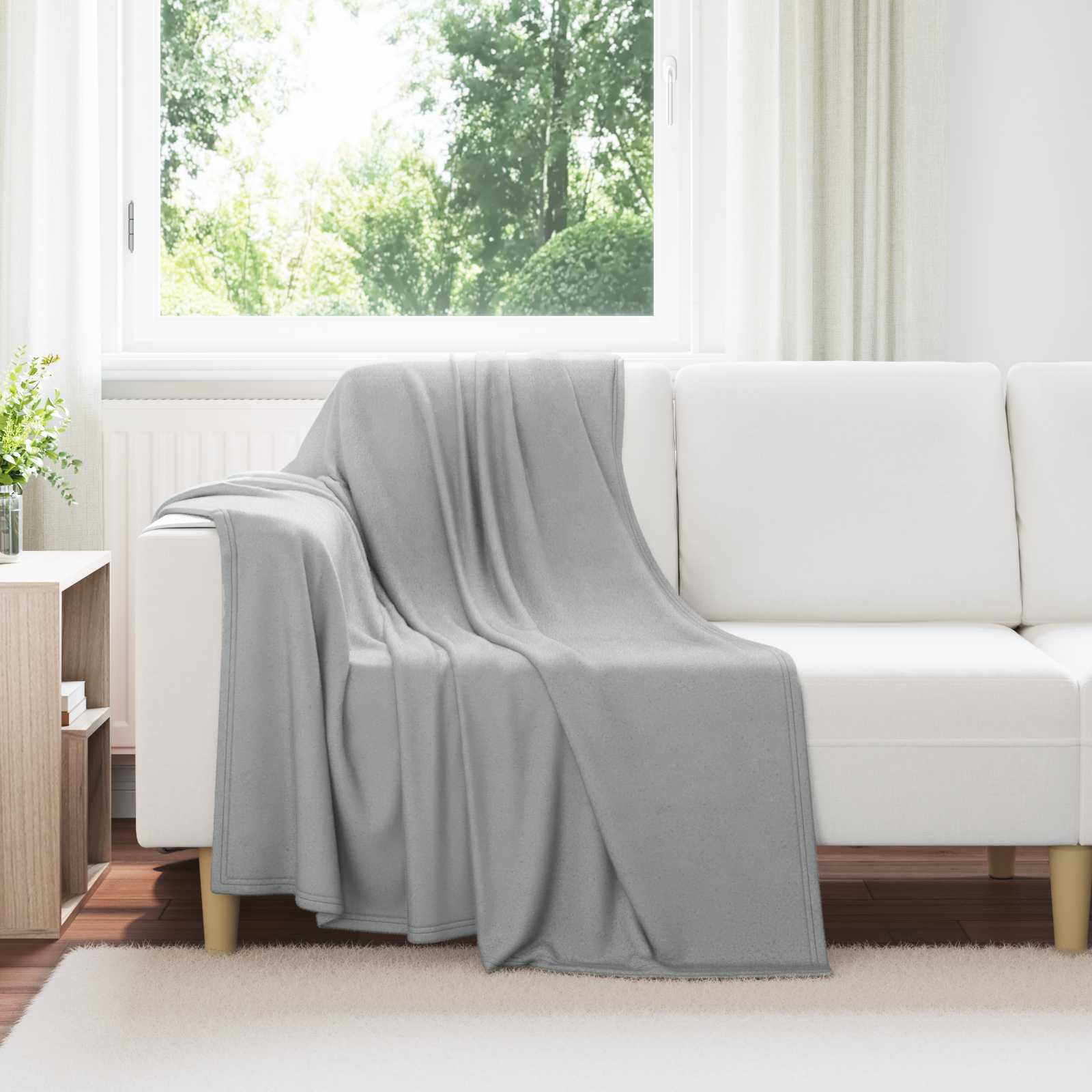 Wohndecken 6 pcs Grau 170 x 130 cm Fleece