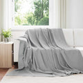 Wohndecken 6 pcs Grau 240 x 220 cm Fleece