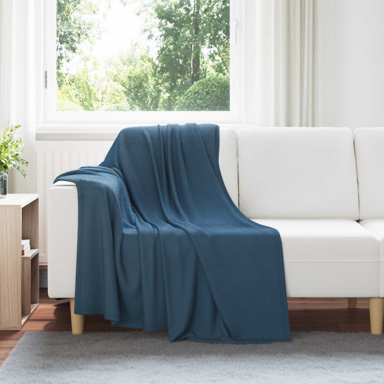 Wohndecken 6 pcs Marineblau 170 x 130 cm Fleece