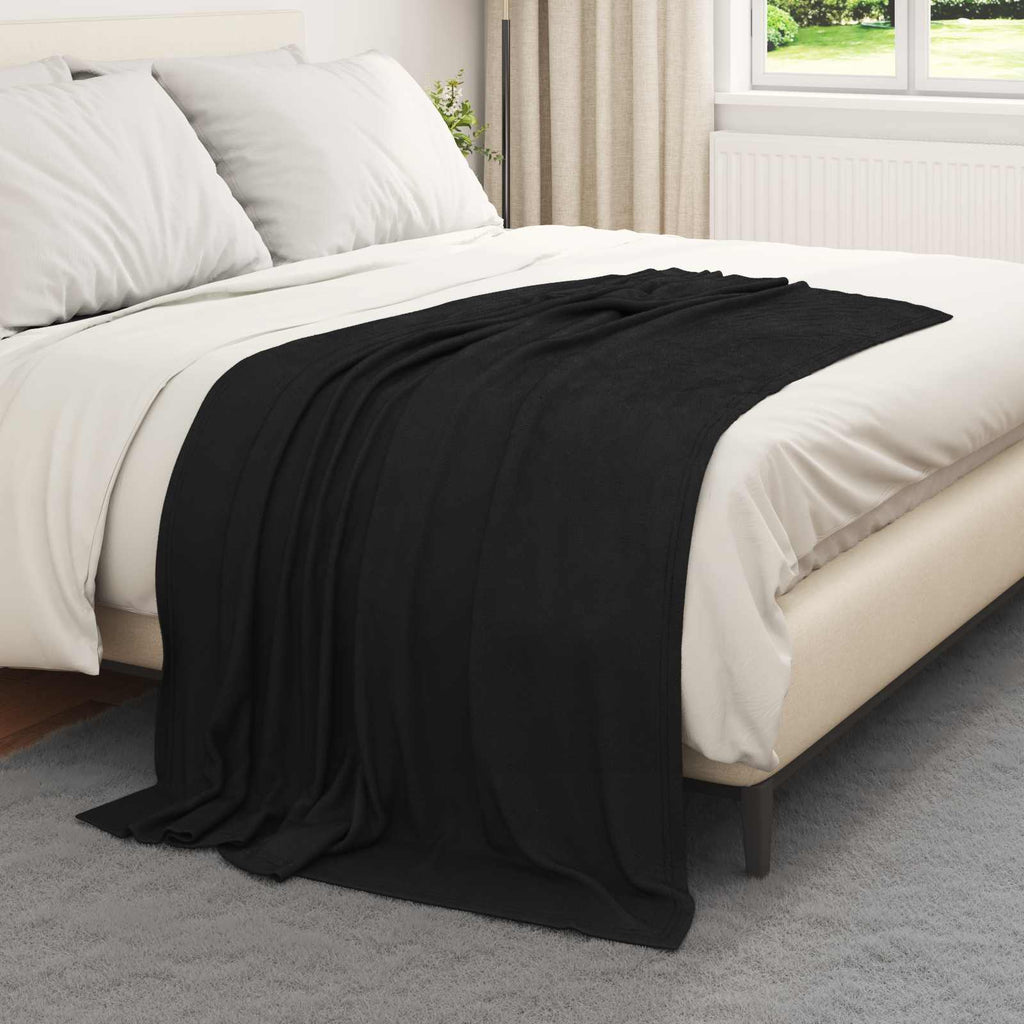 Wohndecken 6 pcs Schwarz 170 x 130 cm Fleece