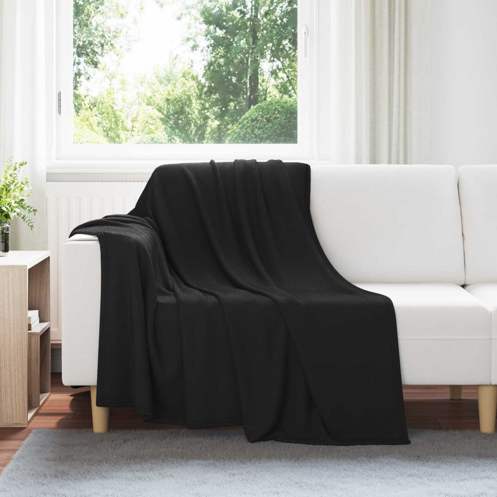 Wohndecken 6 pcs Schwarz 200 x 150 cm Fleece