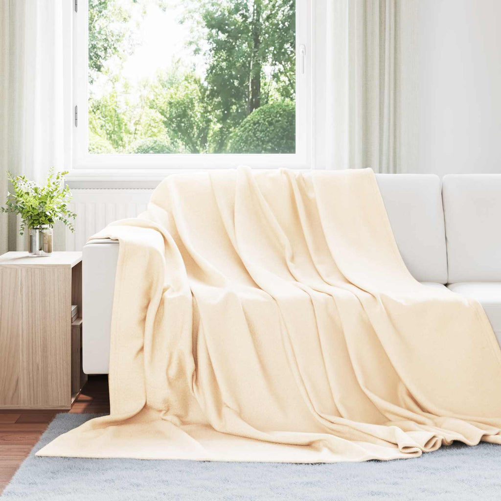 Wohndecken 6 pcs Creme 240 x 220 cm Fleece