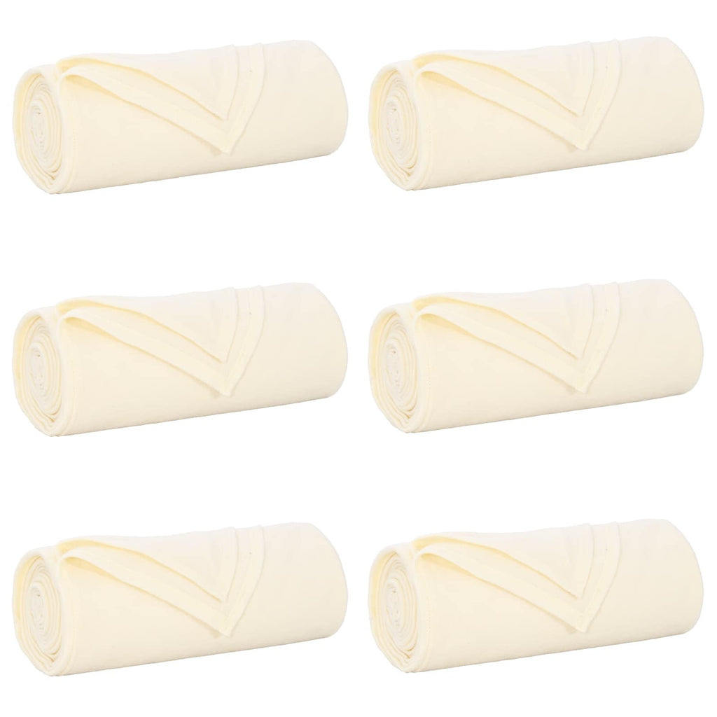 Wohndecken 6 pcs Creme 240 x 220 cm Fleece