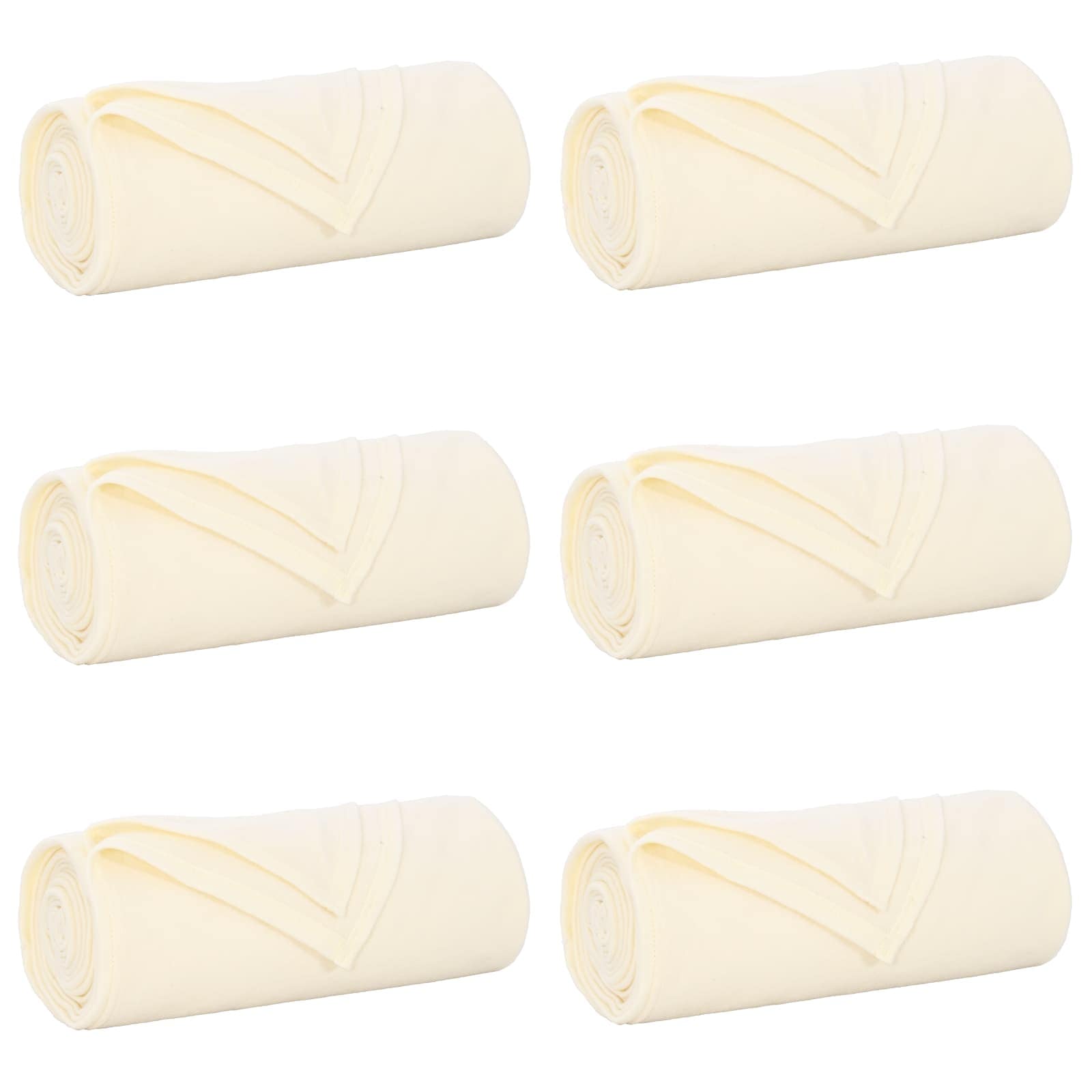 Wohndecken 6 pcs Creme 240 x 220 cm Fleece