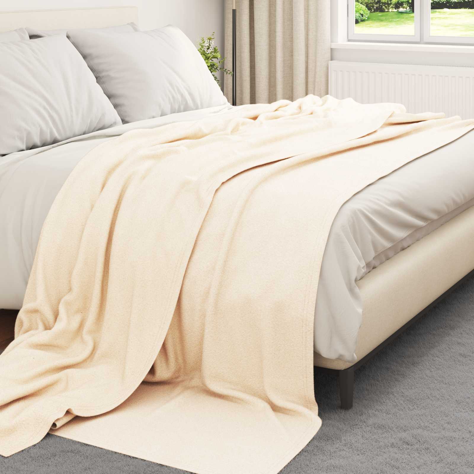 Wohndecken 6 pcs Creme 270 x 240 cm Fleece