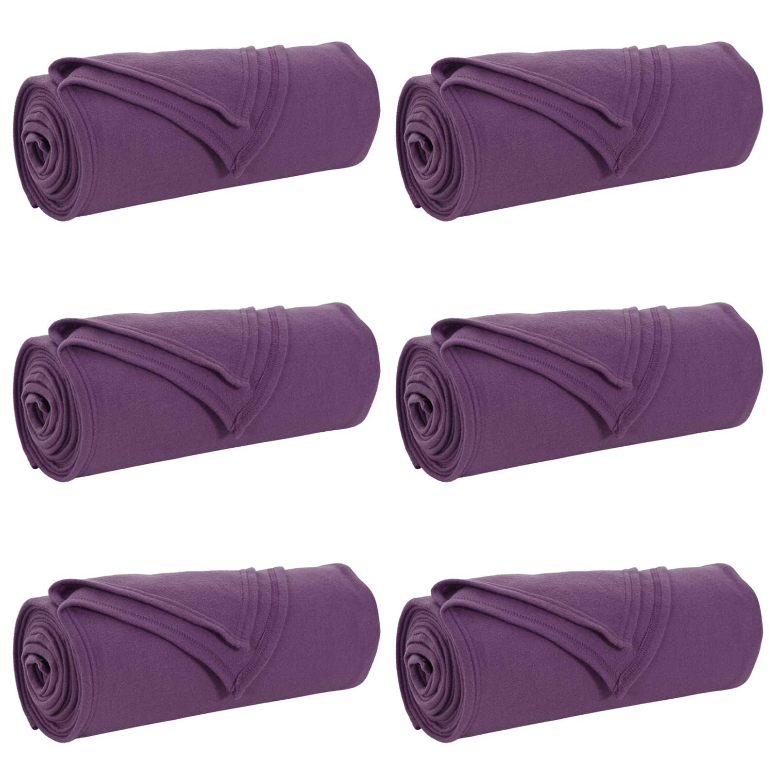 Wohndecken 6 pcs Lila 240 x 220 cm Fleece