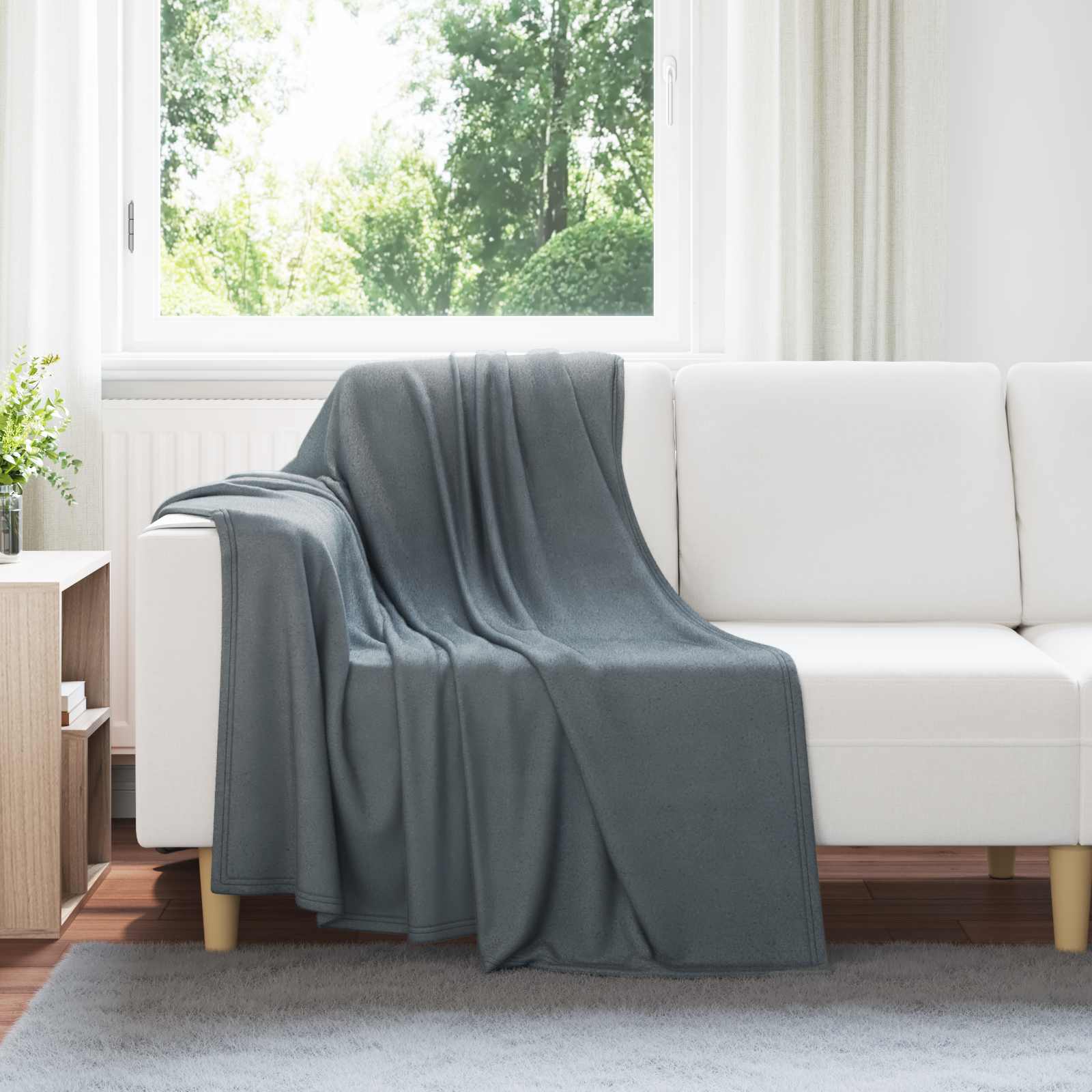 Wohndecken 24 pcs Dunkelgrau 170 x 130 cm Fleece
