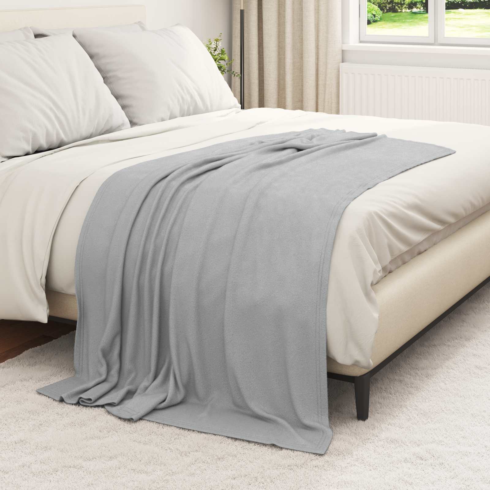 Wohndecken 24 pcs Grau 170 x 130 cm Fleece