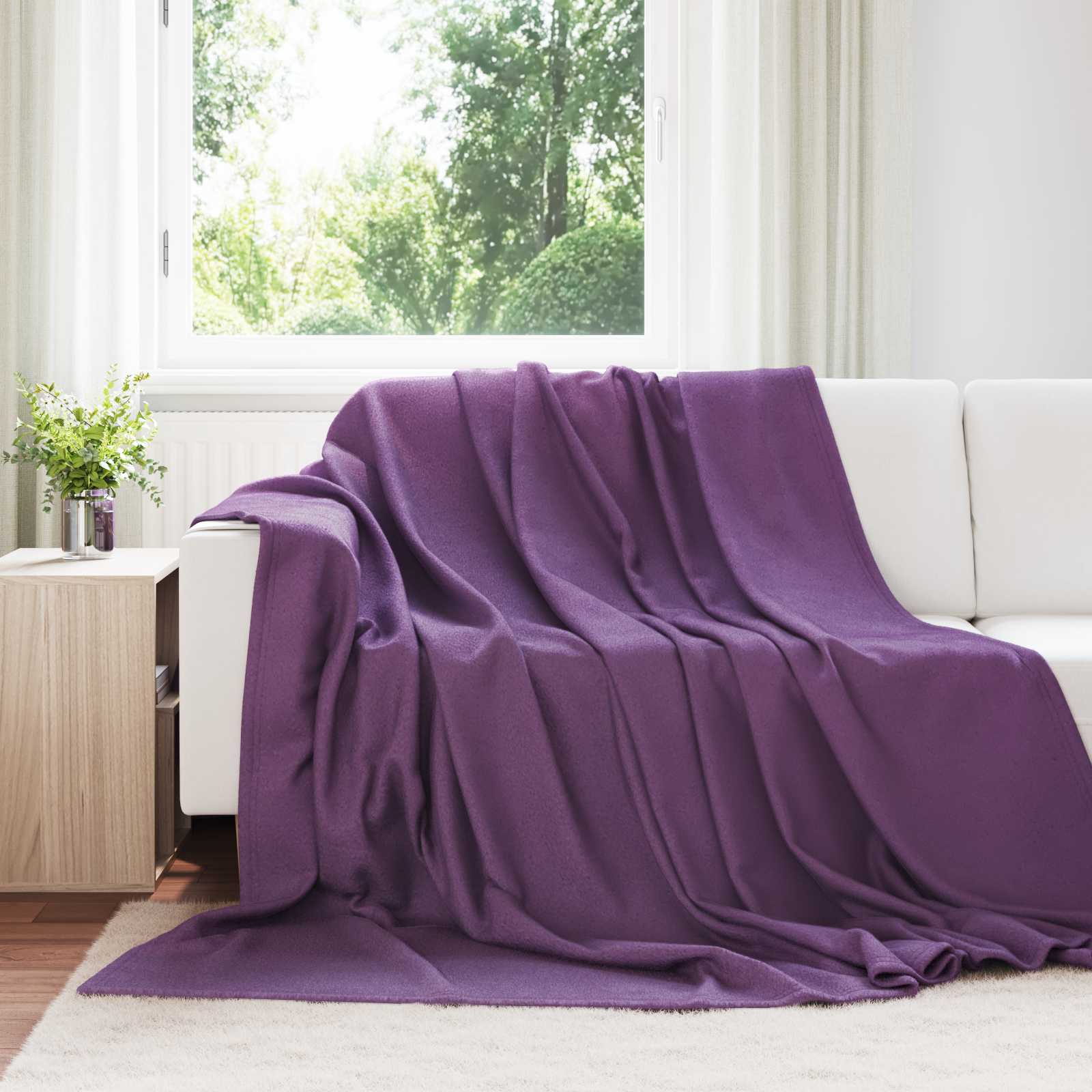 Wohndecken 24 pcs Lila 240 x 220 cm Fleece