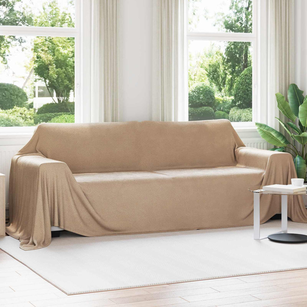 Überwurfdecke Kamel 350 x 270 cm Fleece