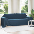 Überwurfdecke Marineblau 350 x 270 cm Fleece