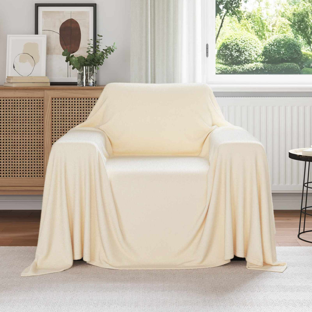 Wohndecken 6 pcs Creme 210 x 140 cm Fleece