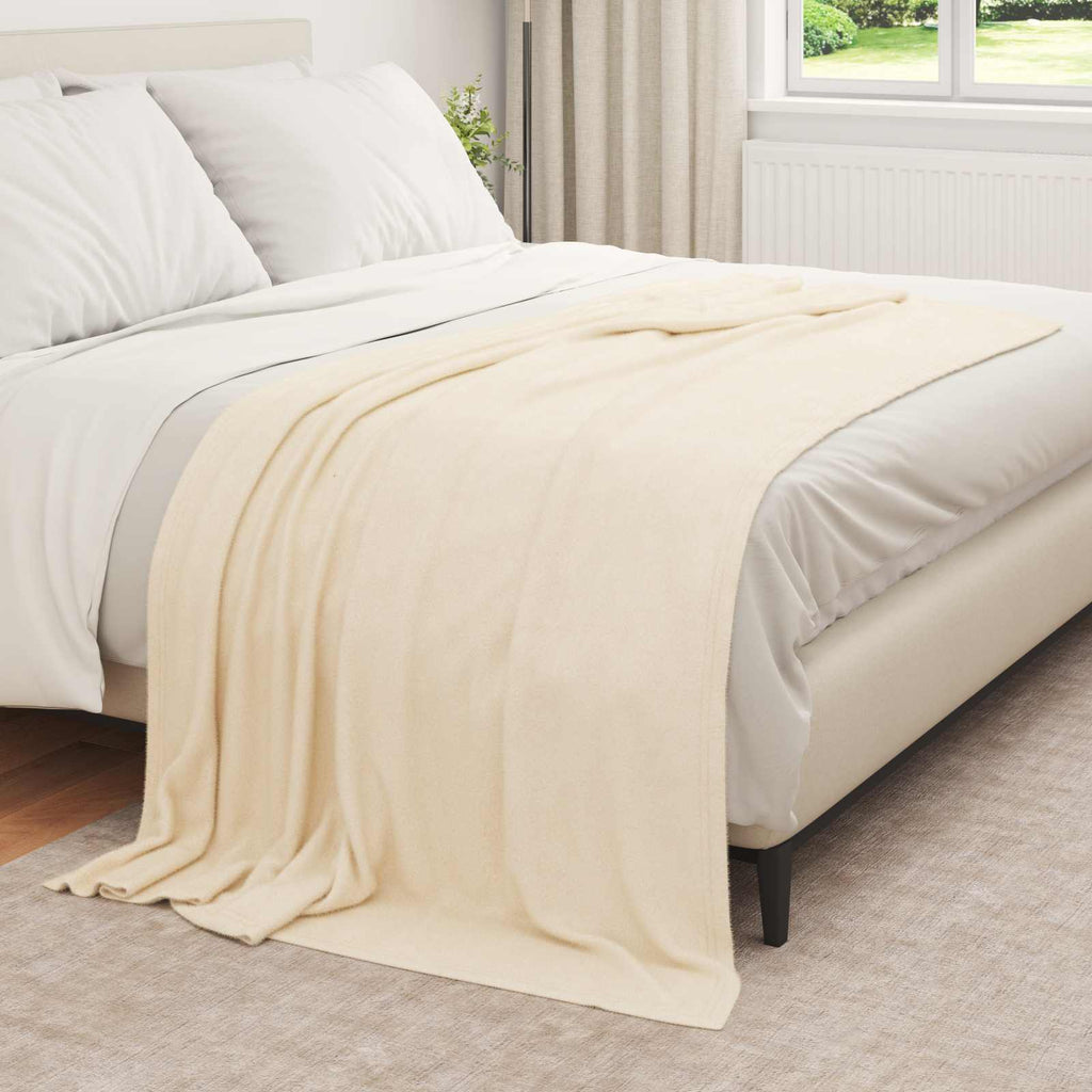 Wohndecken 6 pcs Creme 210 x 140 cm Fleece