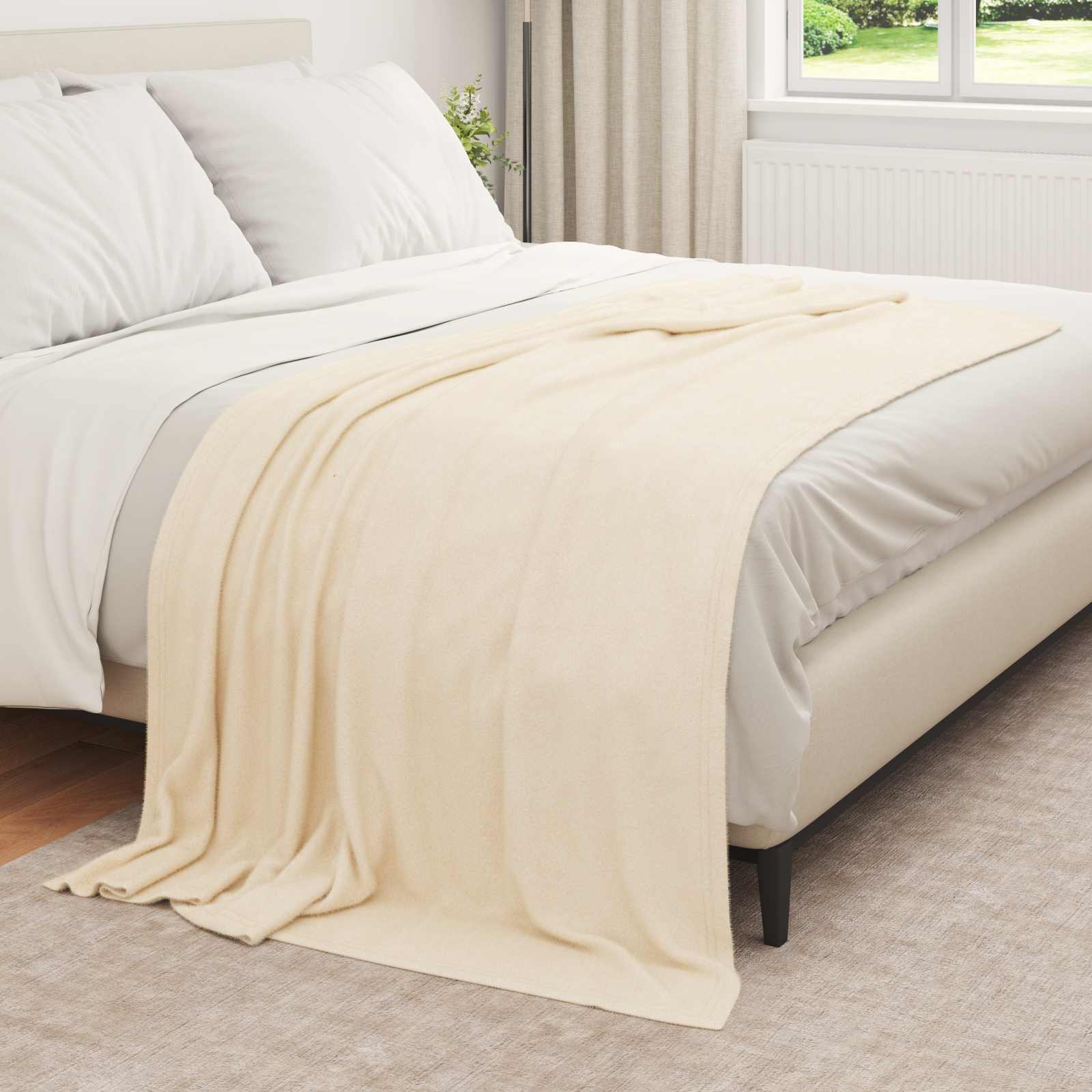 Wohndecken 6 pcs Creme 210 x 140 cm Fleece
