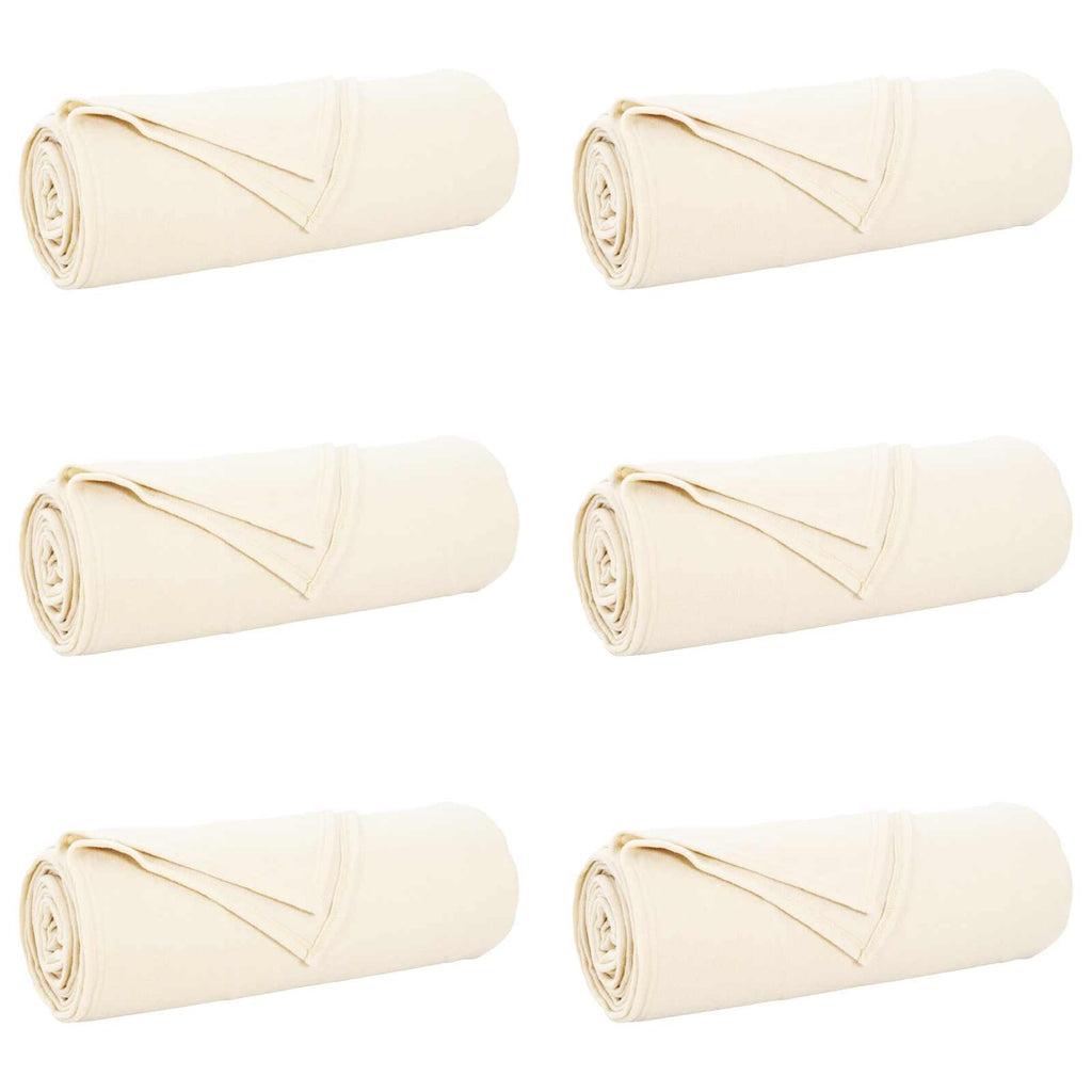 Wohndecken 6 pcs Creme 280 x 210 cm Fleece