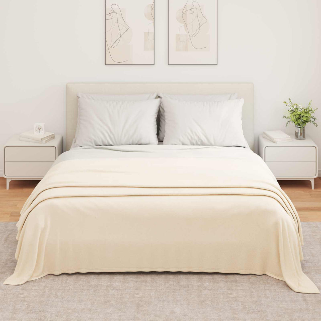 Wohndecken 6 pcs Creme 350 x 270 cm Fleece