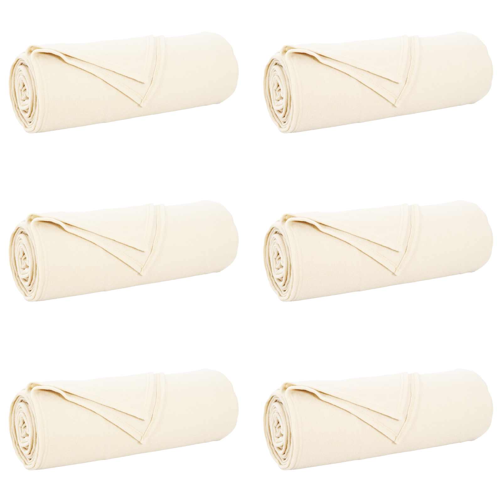 Wohndecken 6 pcs Creme 350 x 270 cm Fleece