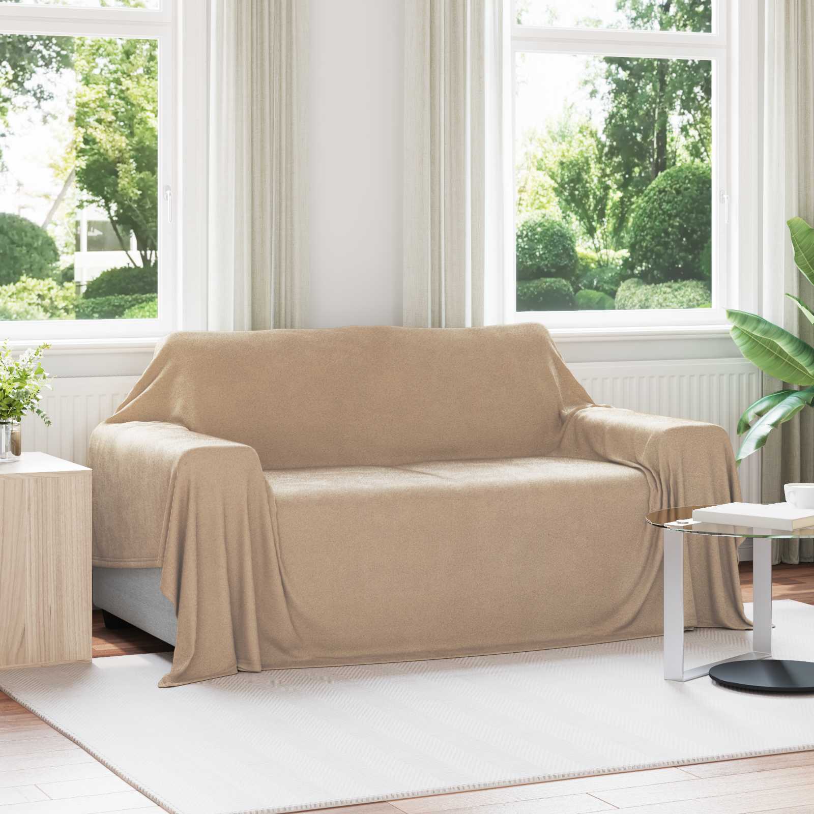 Wohndecken 6 pcs Kamel 280 x 210 cm Fleece