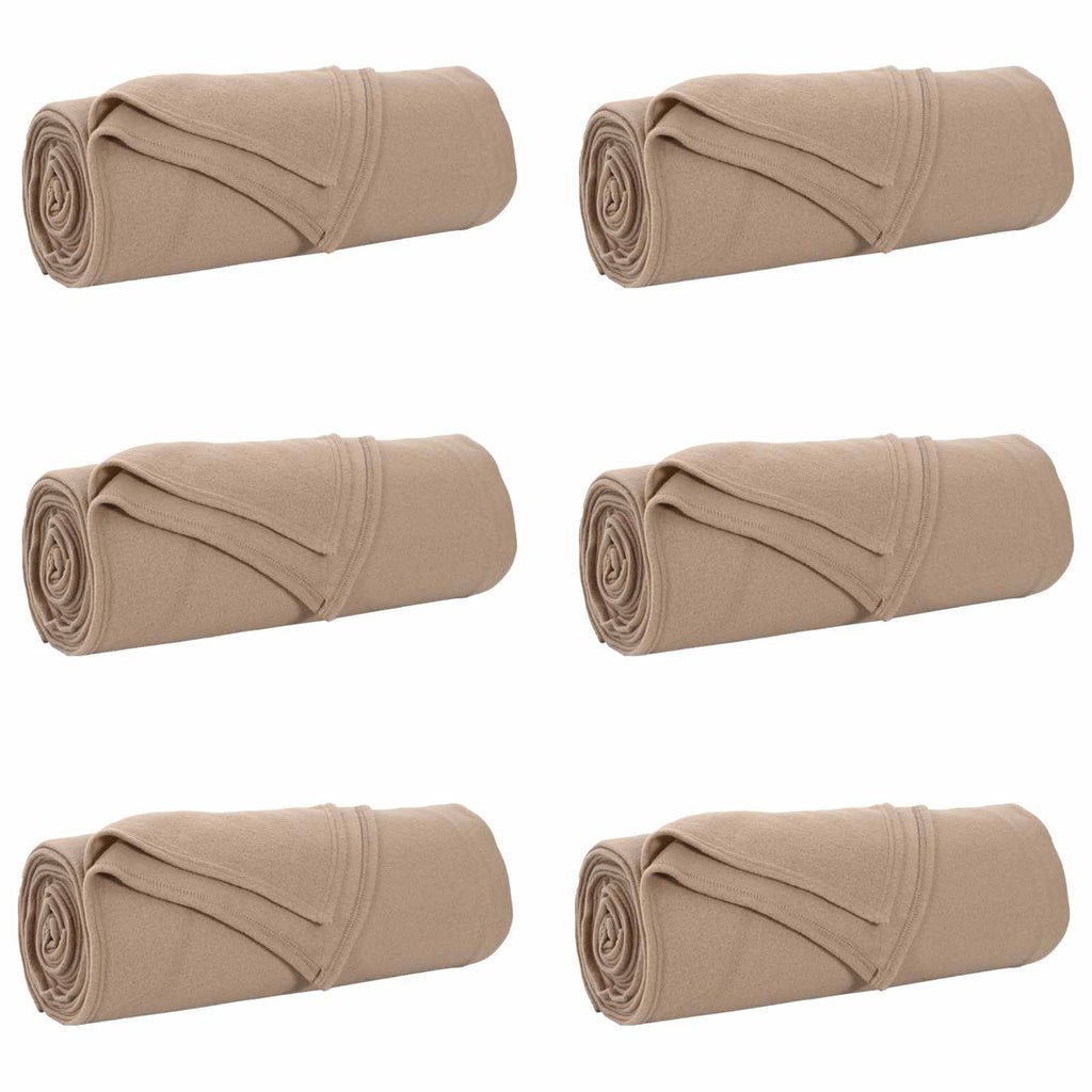 Wohndecken 6 pcs Kamel 350 x 270 cm Fleece