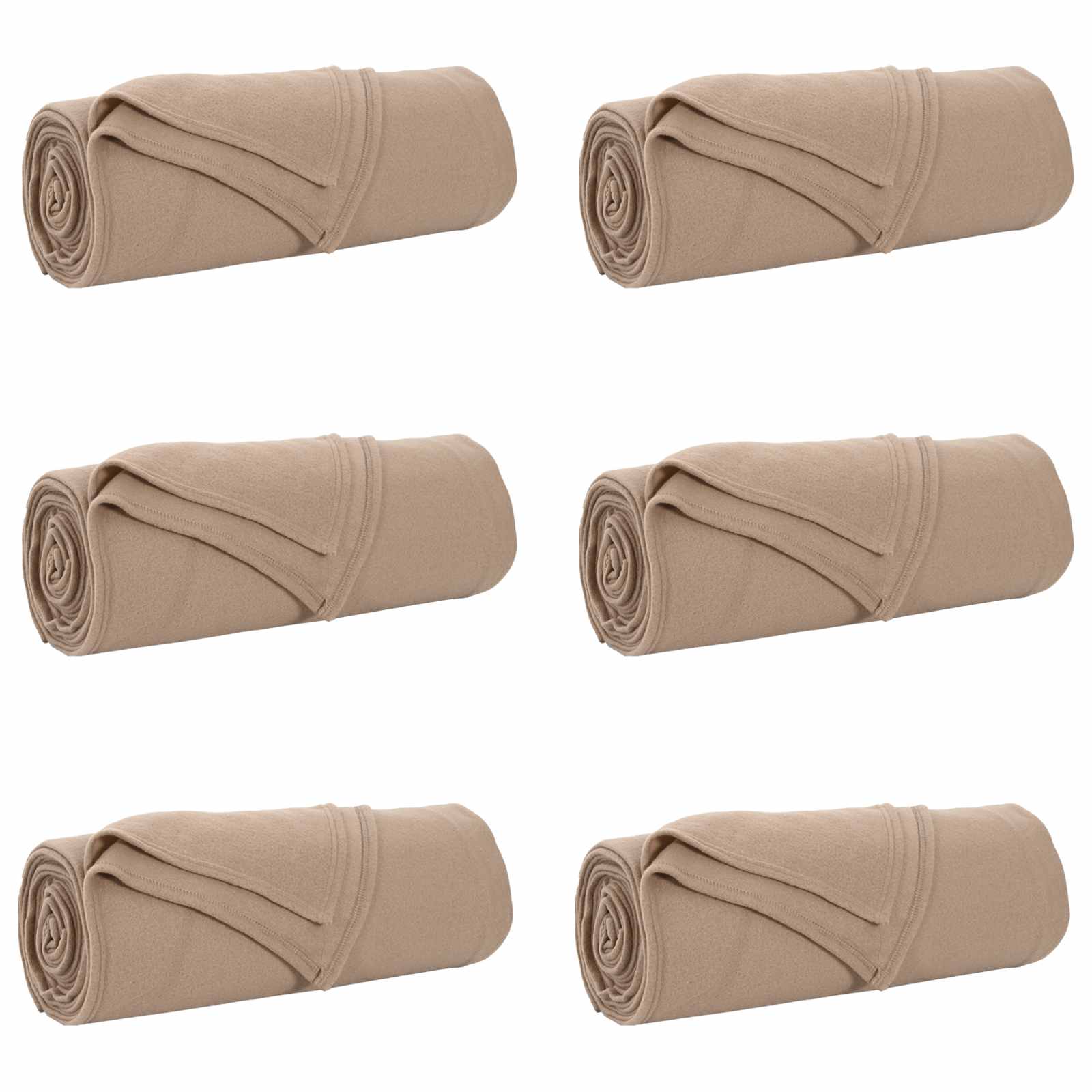 Wohndecken 6 pcs Kamel 350 x 270 cm Fleece