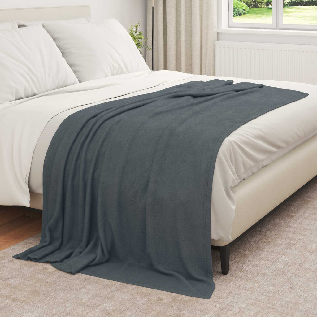 Wohndecken 6 pcs Dunkelgrau 210 x 140 cm Fleece