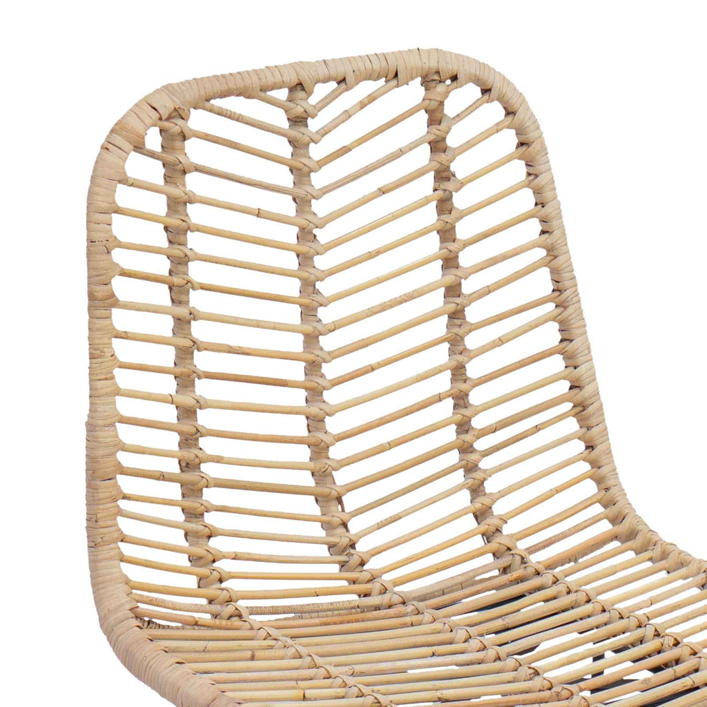 Barstuhl 2 pcs 44 x 52 x 111 cm Rattan und Eisen