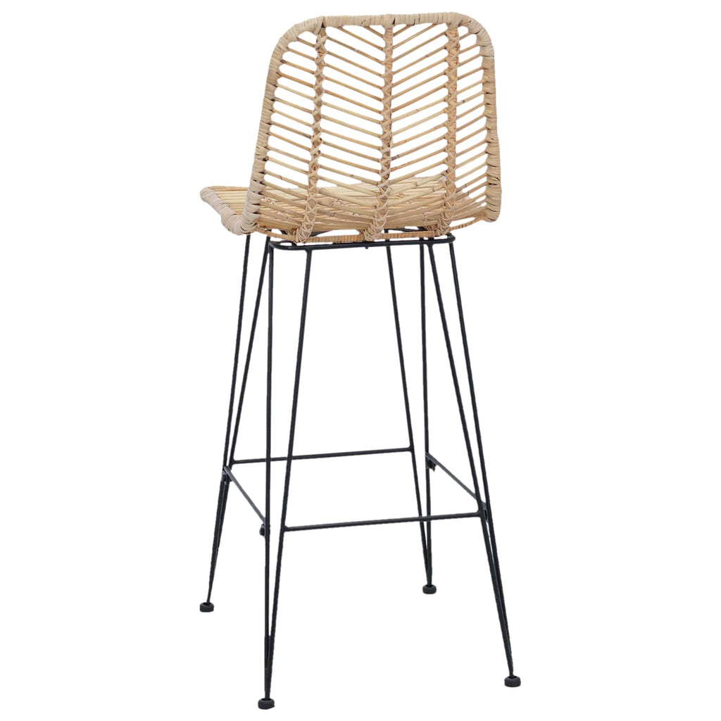Barstuhl 2 pcs 44 x 52 x 111 cm Rattan und Eisen