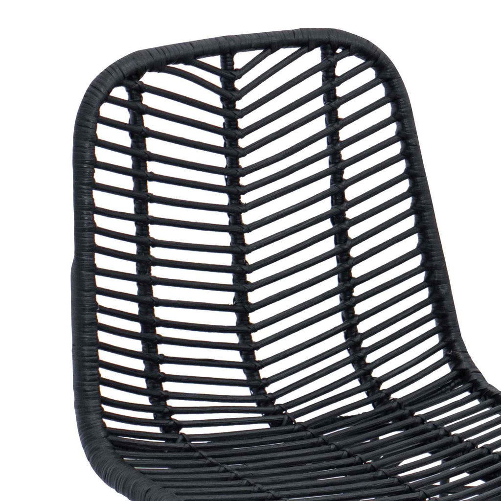 Barstuhl 2 pcs 44 x 52 x 111 cm Rattan und Eisen