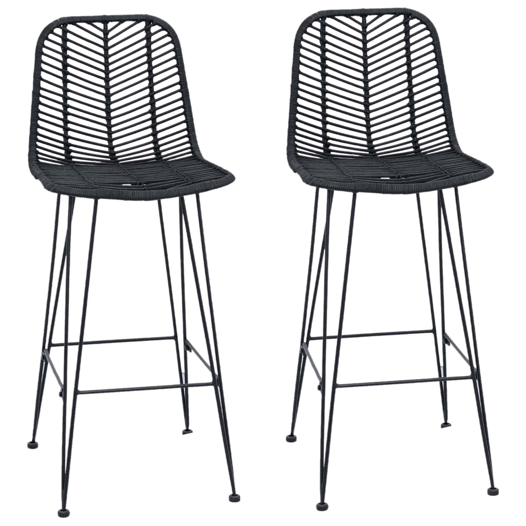 Barstuhl 2 pcs 44 x 52 x 111 cm Rattan und Eisen
