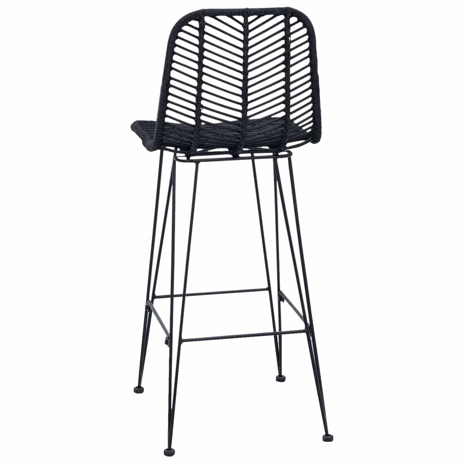 Barstuhl 2 pcs 44 x 52 x 111 cm Rattan und Eisen