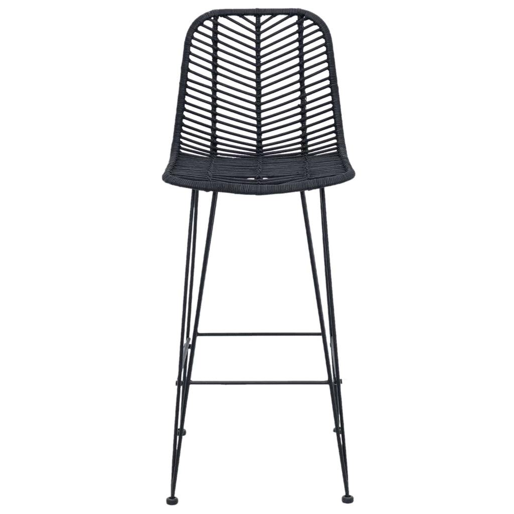 Barstuhl 2 pcs 44 x 52 x 111 cm Rattan und Eisen