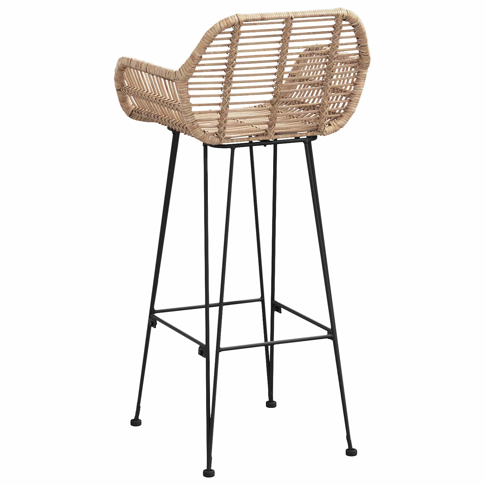 Barstuhl 2 pcs 55 x 52 x 105 cm Rattan und Eisen