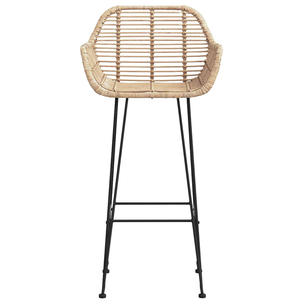 Barstuhl 2 pcs 55 x 52 x 105 cm Rattan und Eisen