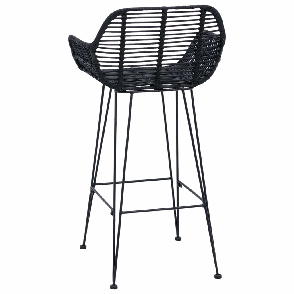 Barstuhl 2 pcs 55 x 52 x 92 cm Rattan und Eisen