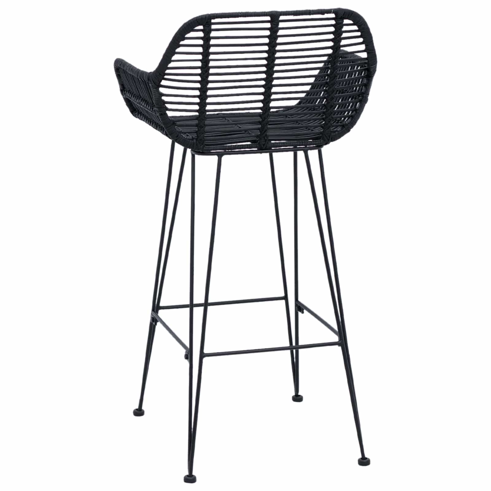 Barstuhl 2 pcs 55 x 52 x 92 cm Rattan und Eisen