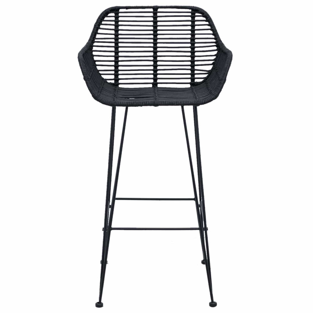 Barstuhl 2 pcs 55 x 52 x 92 cm Rattan und Eisen