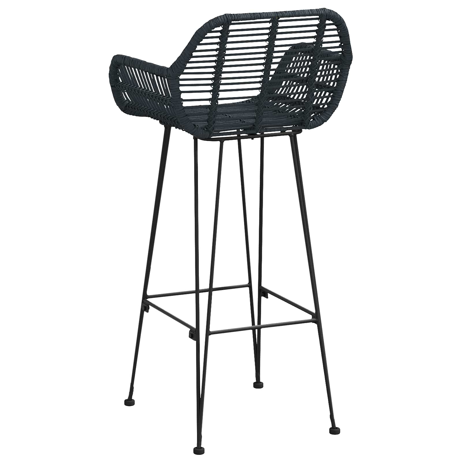 Barstuhl 2 pcs 55 x 52 x 105 cm Rattan und Eisen
