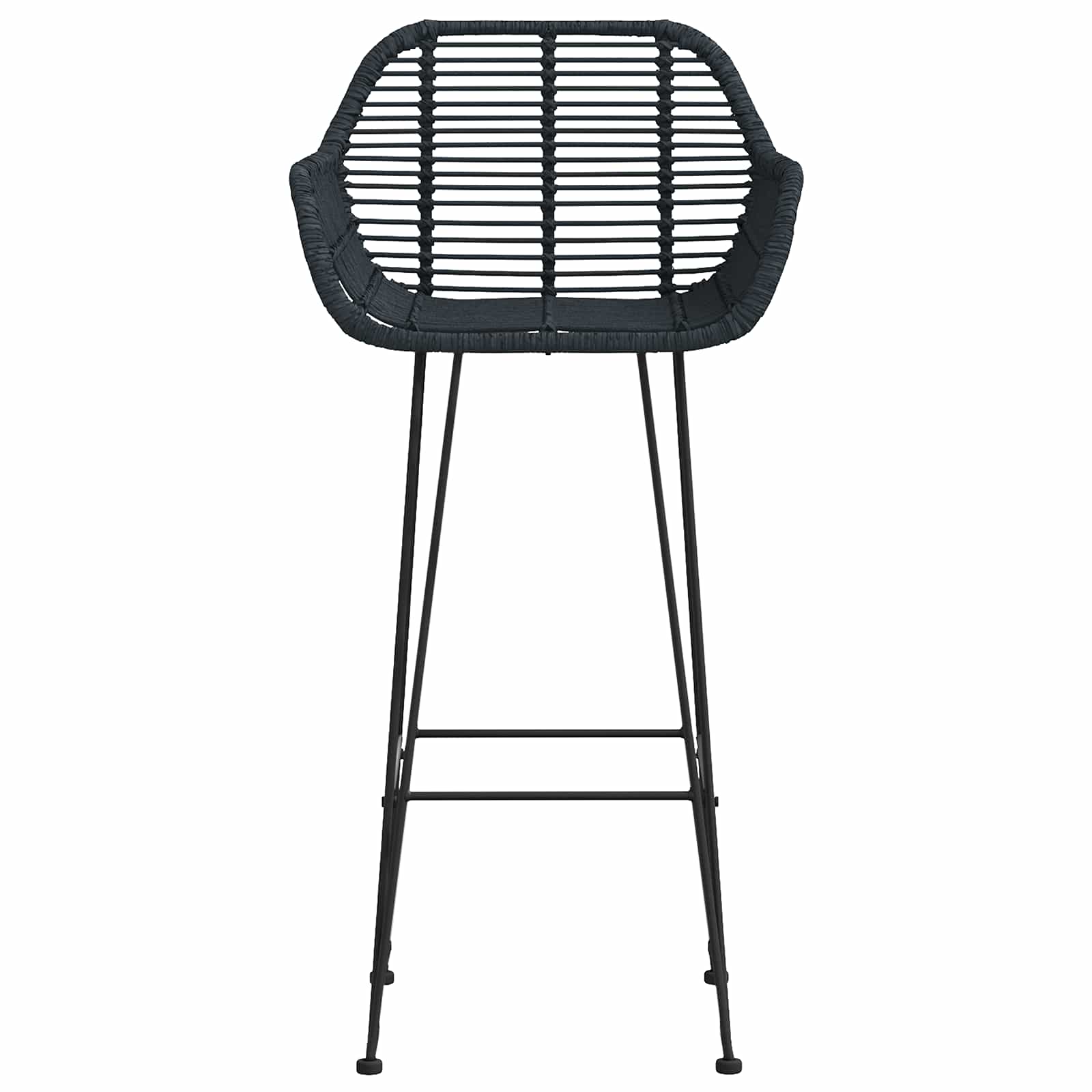 Barstuhl 2 pcs 55 x 52 x 105 cm Rattan und Eisen