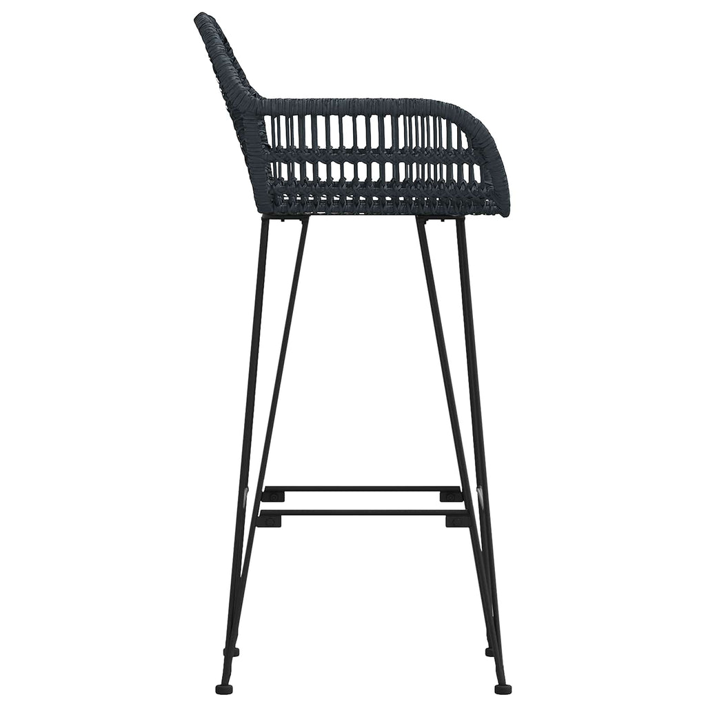 Barstuhl 2 pcs 55 x 52 x 105 cm Rattan und Eisen