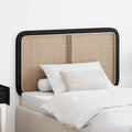 Kopfteil mit Kopfteil Schwarz 100 x 55 x 3 cm Rattan