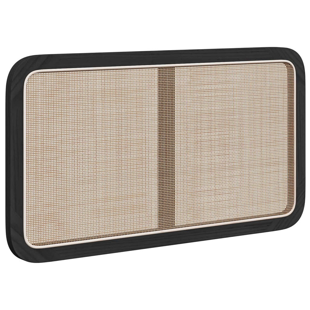 Kopfteil mit Kopfteil Schwarz 100 x 55 x 3 cm Rattan