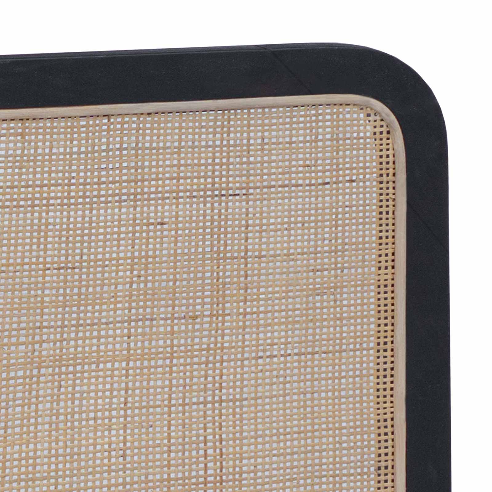 Kopfteil mit Kopfteil Schwarz 120 x 55 x 3 cm Rattan