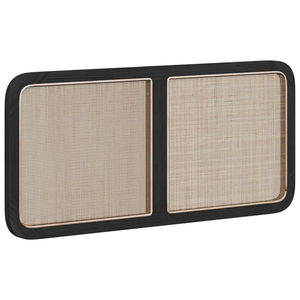 Kopfteil mit Kopfteil Schwarz 120 x 55 x 3 cm Rattan