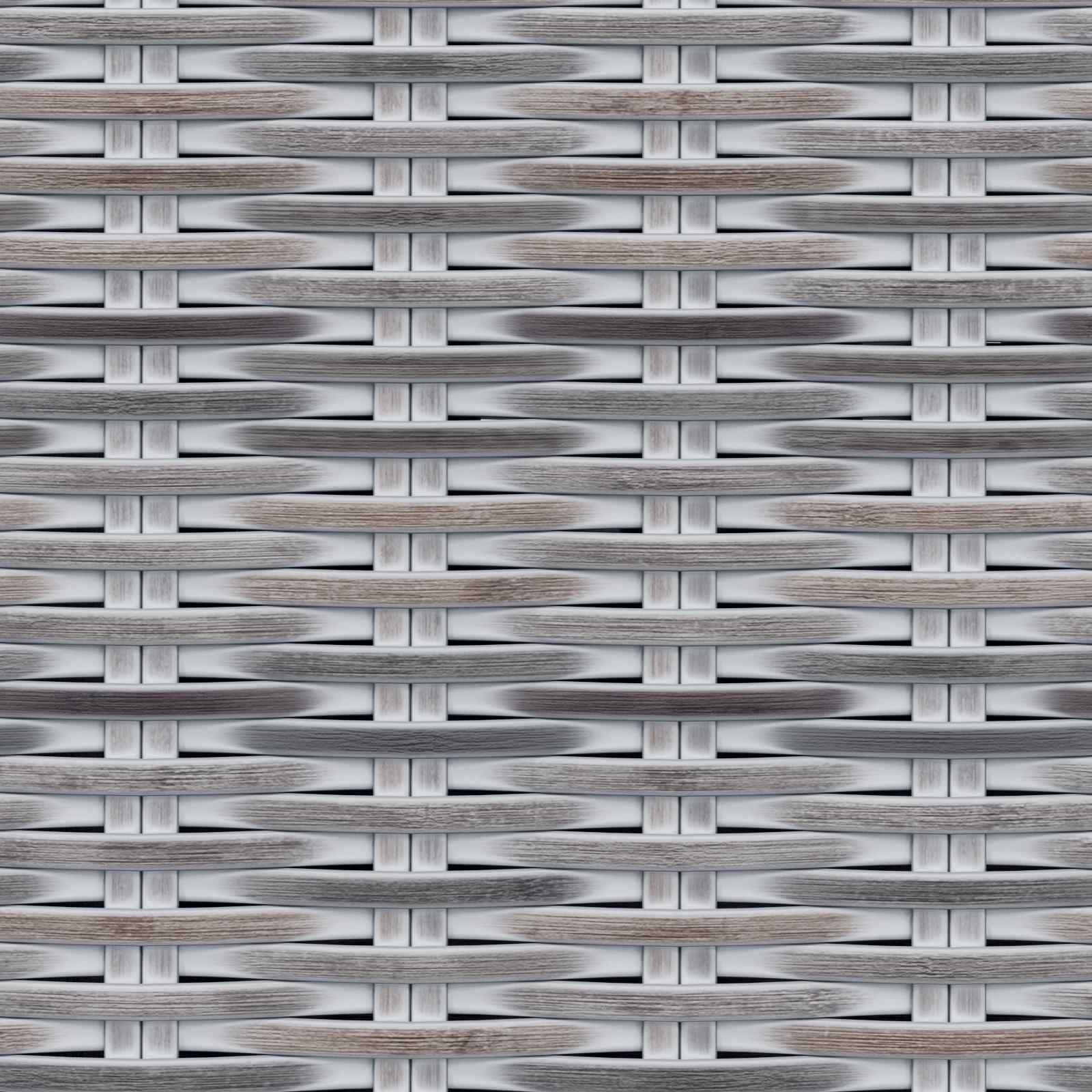 Sitzbank mit Stauraum Weiß gewaschen 110 x 40 x 50 cm Rattan
