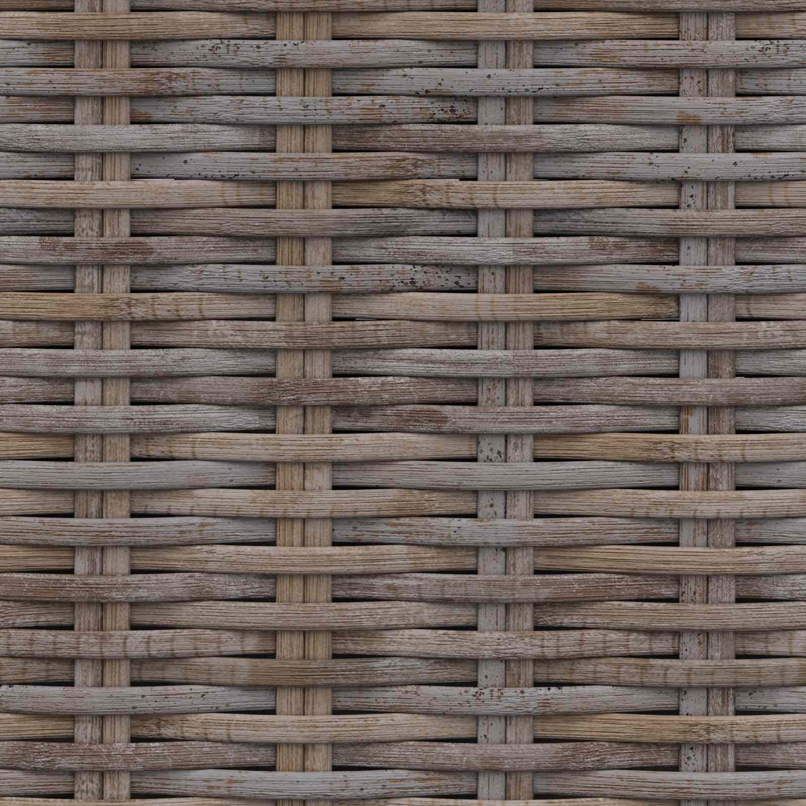 Sitzbank mit Stauraum mit Kissen Grau 110 x 40 x 50 cm Rattan