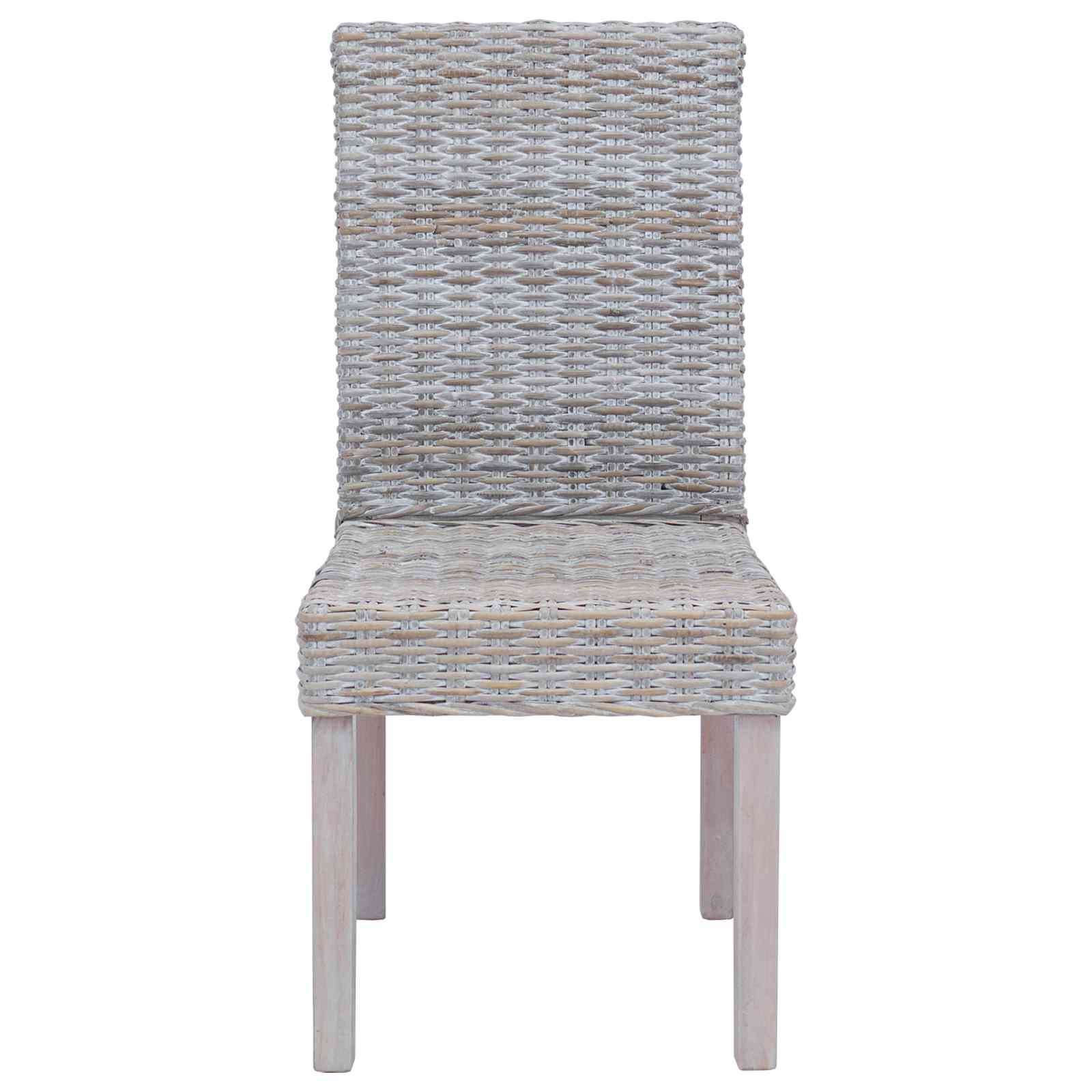 Esszimmerstuhl 2 pcs Kubu-Rattan und Massivholz aus Mahagoni