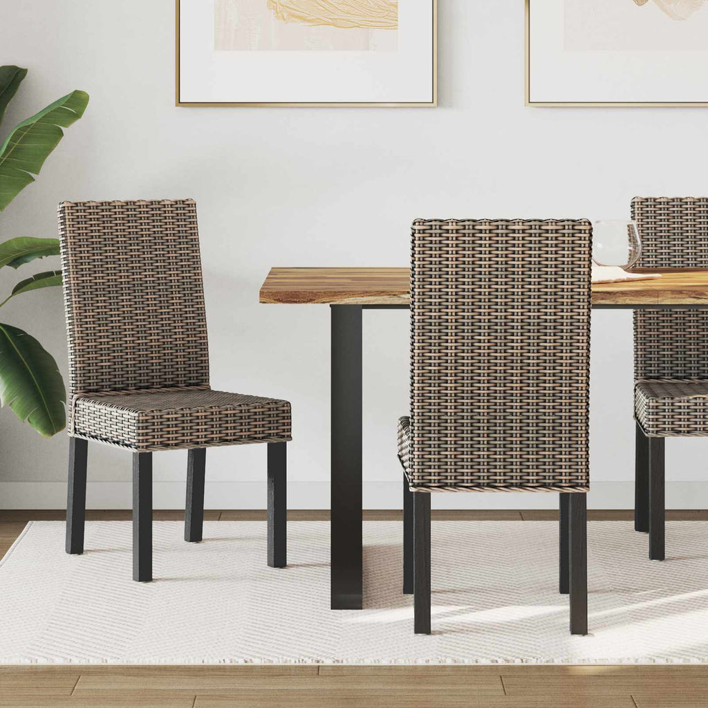 Esszimmerstuhl 2 pcs Kubu-Rattan und Massivholz aus Mahagoni