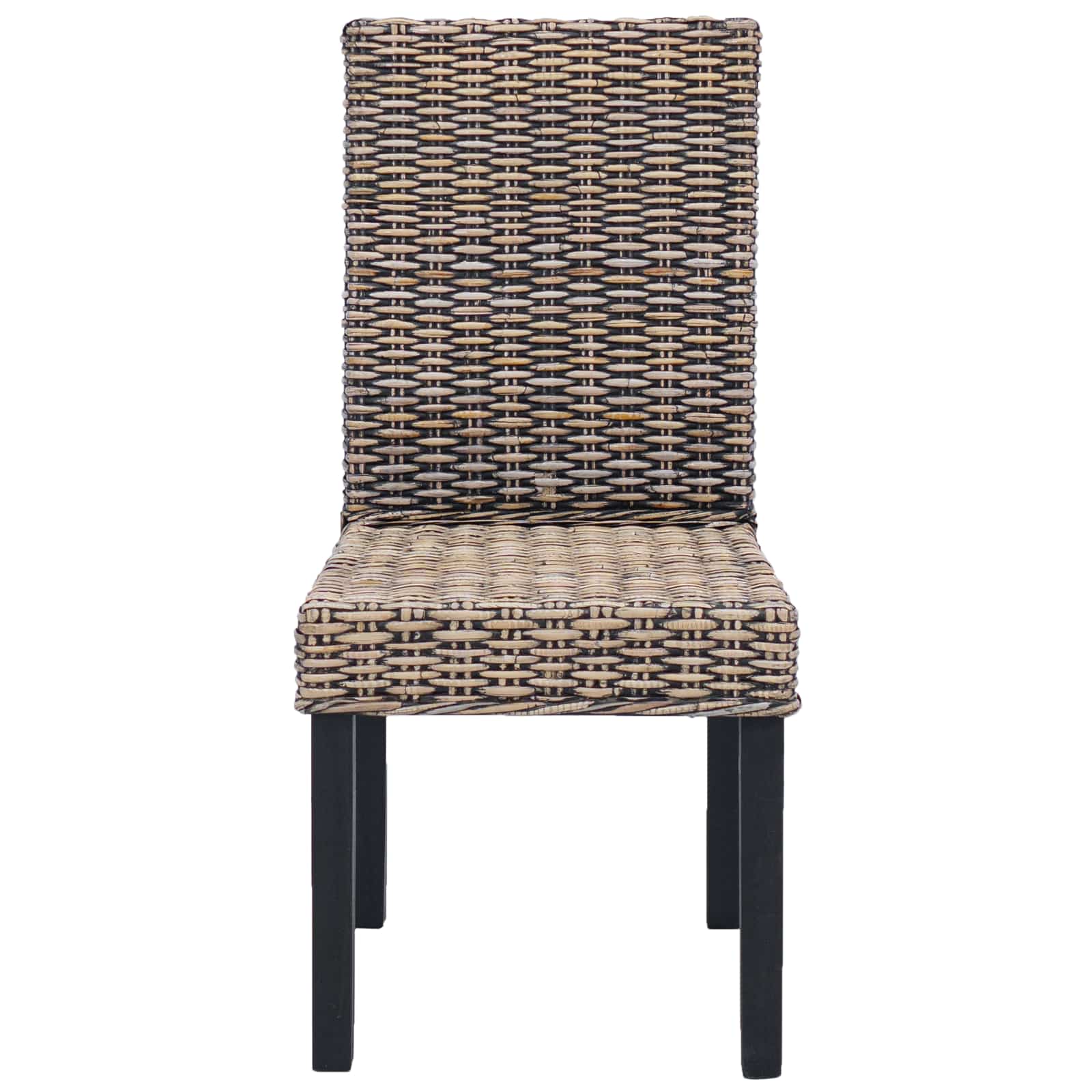 Esszimmerstuhl 2 pcs Kubu-Rattan und Massivholz aus Mahagoni