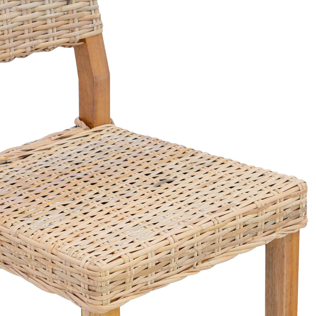 Esszimmerstuhl 2 pcs Kubu Rattan Natur 46 x 55 x 84 cm