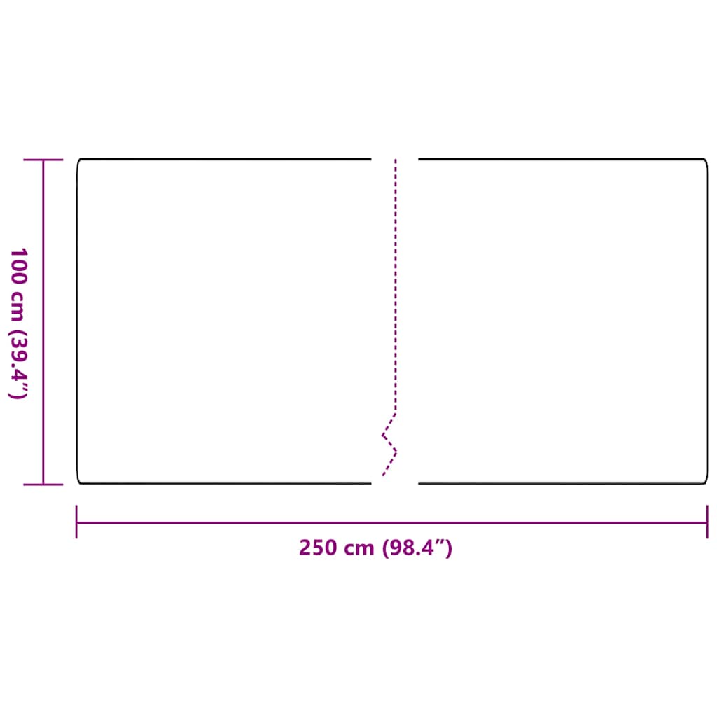 Teppichläufer Anthrazit 100 x 250 cm 100% Polypropylen